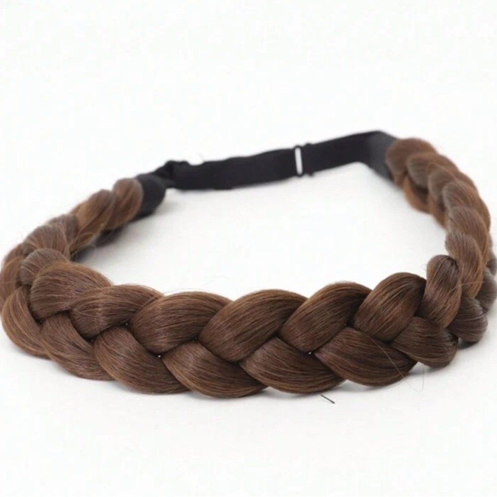 Braided Brown Headband Synthetic